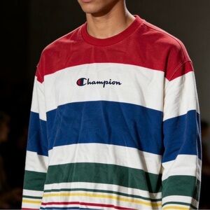 Champion Multicolor Horizontal Stripe Long Sleeve Shirt